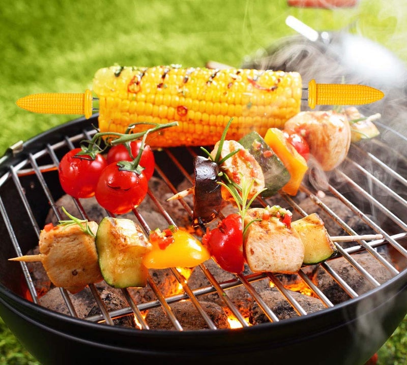Gircss 10PCS Corn Holders - Corn on The Cob Skewers,Stainless Steel Corn Fork Prong Skewers Kitchen Tool for BBQ Twin Prong Sweetcorn Holders Home Cooking Fork - Image 4